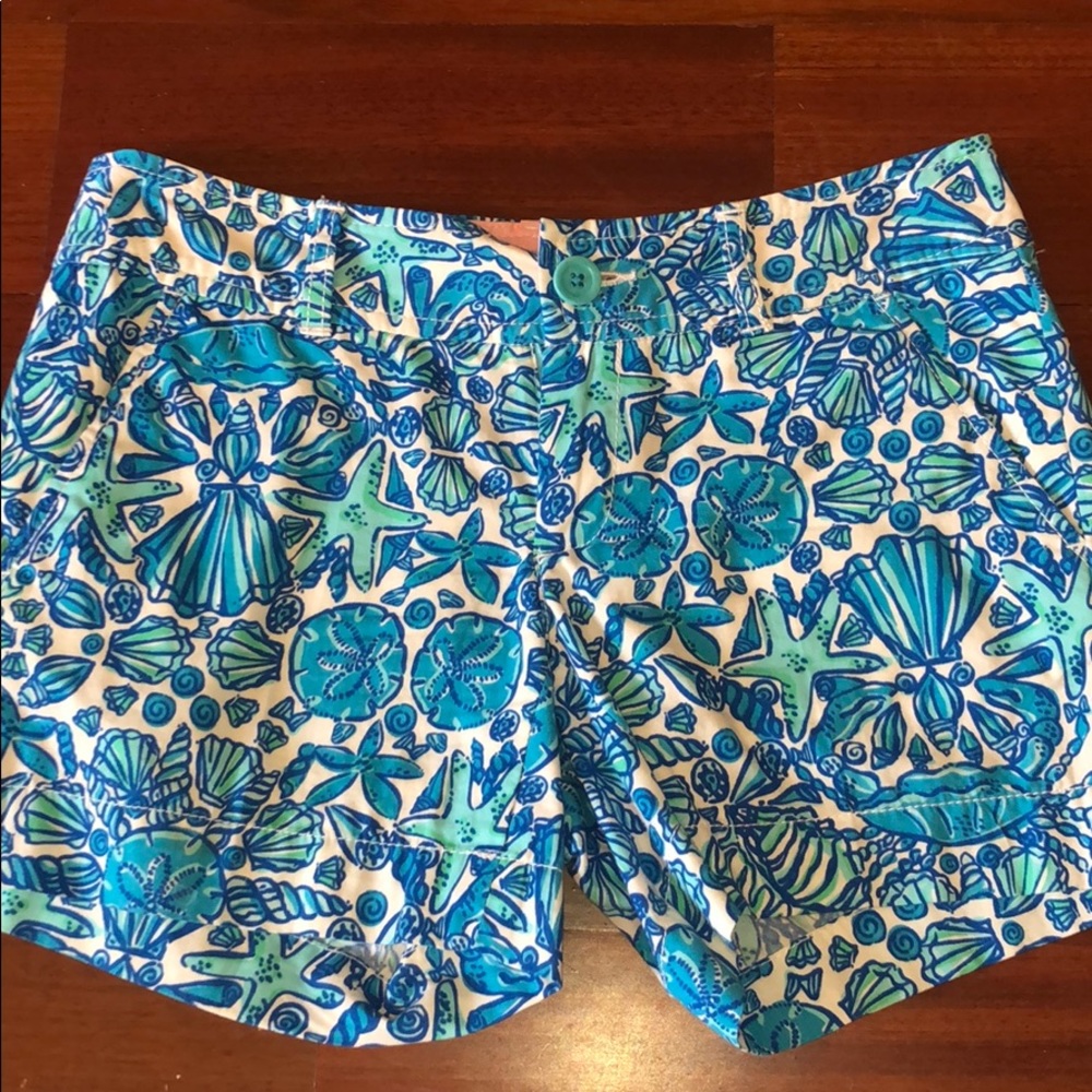 LILLY PULITZER Callahan blue patterned shorts